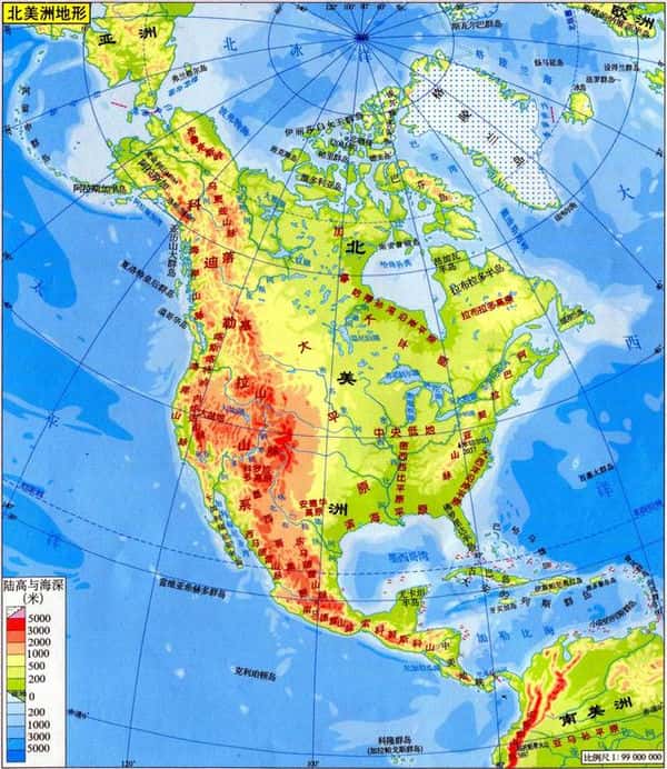 北美洲地形的主要特征是什么（北美洲地形特征是什么）